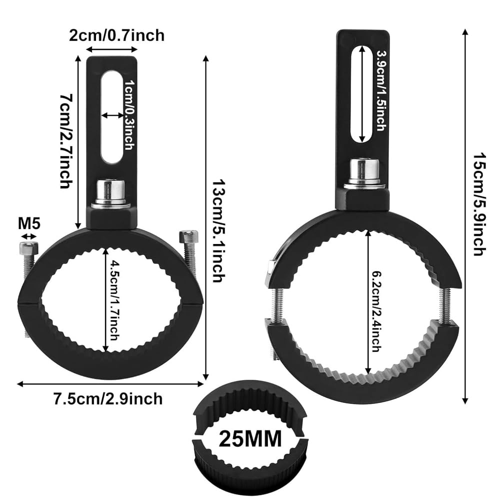YFFSFDC Кронштейн фары мотоцикла, Кронштейн рабочего света, Комплект из 2 штук, Не требует сверления, Легкий