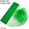New 5/10m Tulle Wedding Organza Roll Sheer Crystal Organza Fabric for Wedding Decoration Mariage Yarn Birthday Event Party Suppl