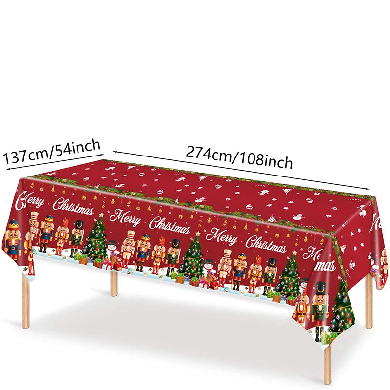 Рождественская одноразовая пластиковая скатерть с рисунком уродливого свитера с изображением пряничного человечка и оленя, водонепроницаемая, маслянистая, для вечеринки