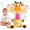 Emoin Moving Giraffe Toy with and Volume Talking Plush Cute Musical Gift for Baby or Celebrations Embroidered Buttons 10 Nursery Singing, Dancing,