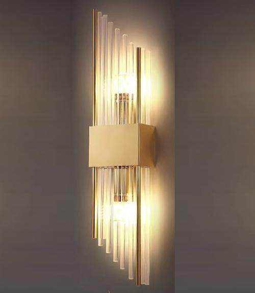 Slash - Large Crystal Wall Lamp 50cm, 2xE14, Gold, Brass