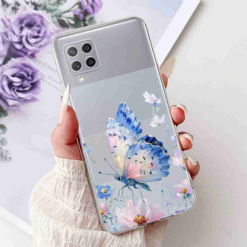 Чехол для Samsung Galaxy A42 5G Популярный узор Цветы Мягкий силикон ТПУ Чехол-бампер для Samsung a42 A42 6.6" SM-A426B Модный корпус