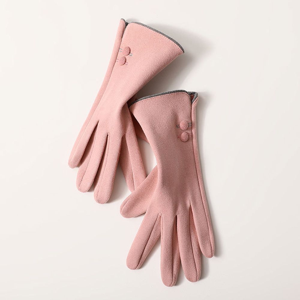 Ветрозащитные Сохраняющие Тепло Бархатные Уличные Толстые Варежки Перчатки с Полными Пальцами Женские Перчатки