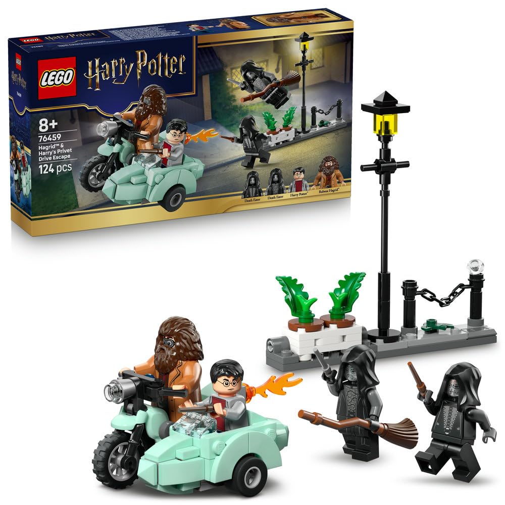 LEGO Harry Potter Hagrid & Harry's Escape from Privet Drive Toy - Birthday Present, Building Blocks, Boys, Girls, Children Ages 8, 9, 10, Elementary S
