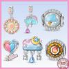 Copper Rainbow Hearts Charms Sun Clouds Rain Lightning Beads Fit Original Bracelet Diy For Women Fine Jewelry Gift