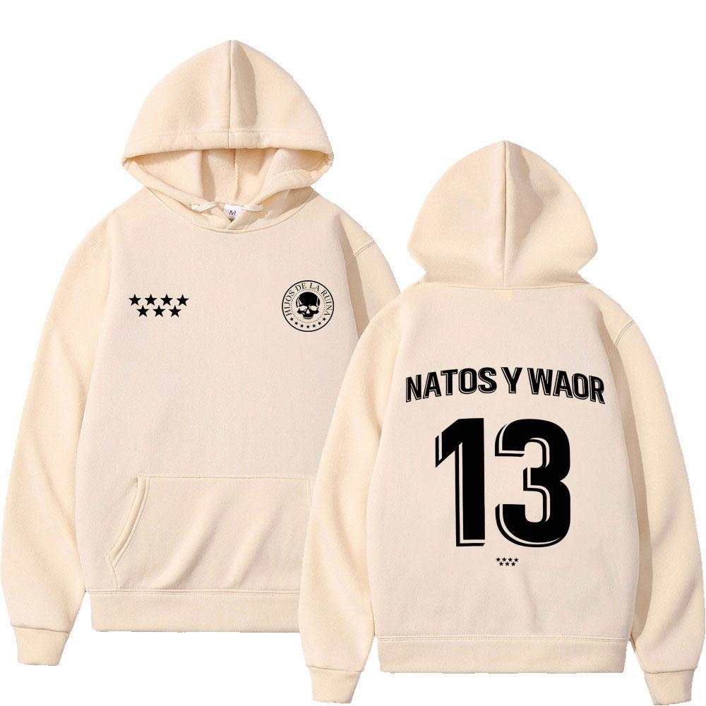 2025 Autumn/Winter New Singer NATOS WAOR 13 Hoodie Men's and Women's Fashion Hip Hop Hoodie Loose Casual Gothic Warm Sportswear