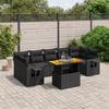 VidaXL Garden Lounge Set with Cushions 8 Pcs, Patio Sofas, Patio Furniture Set, Outdoor Furniture, Black 3271664