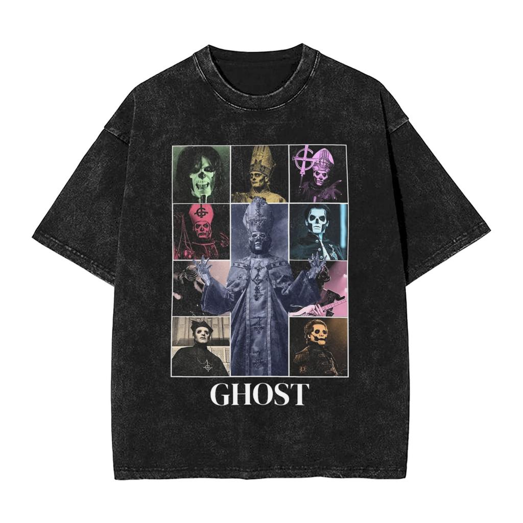 Retro Style Scarious Ghost Band T-Shirt Harajuku T Shirts Short Sleeves Tops Summer Cotton O Neck Oversized Clothes