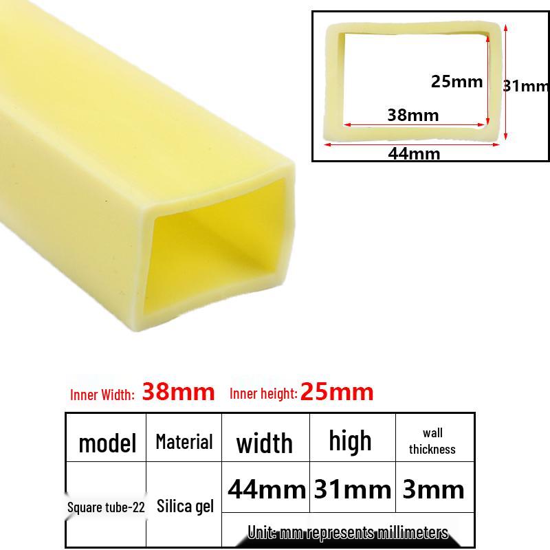 High-Temperature Resistant Silicone Square Tubing: Durable, Customizable, Aging-Resistant Rubber Sheath and Hollow Sealing Strip.