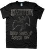 Официальная футболка Led Zeppelin США 77 Икар Черная Новая S M L XL XXL