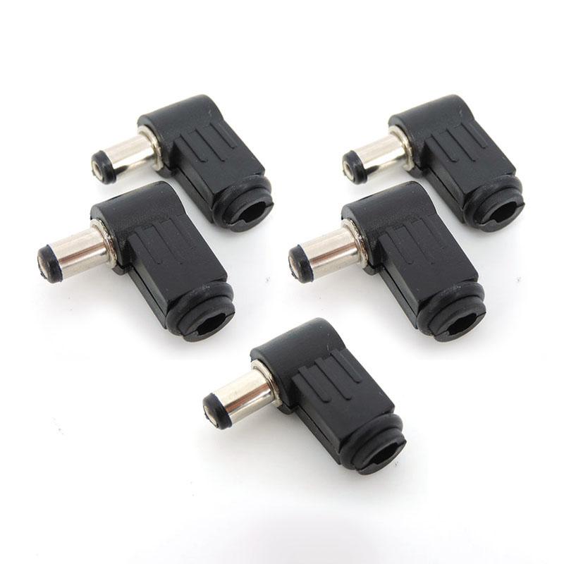 5.5x2.1 мм DC адаптер питания Jack Plug 5.5*2.1 мм разъем L-образный Male 90 Прямоугольный одинарный адаптер шнур