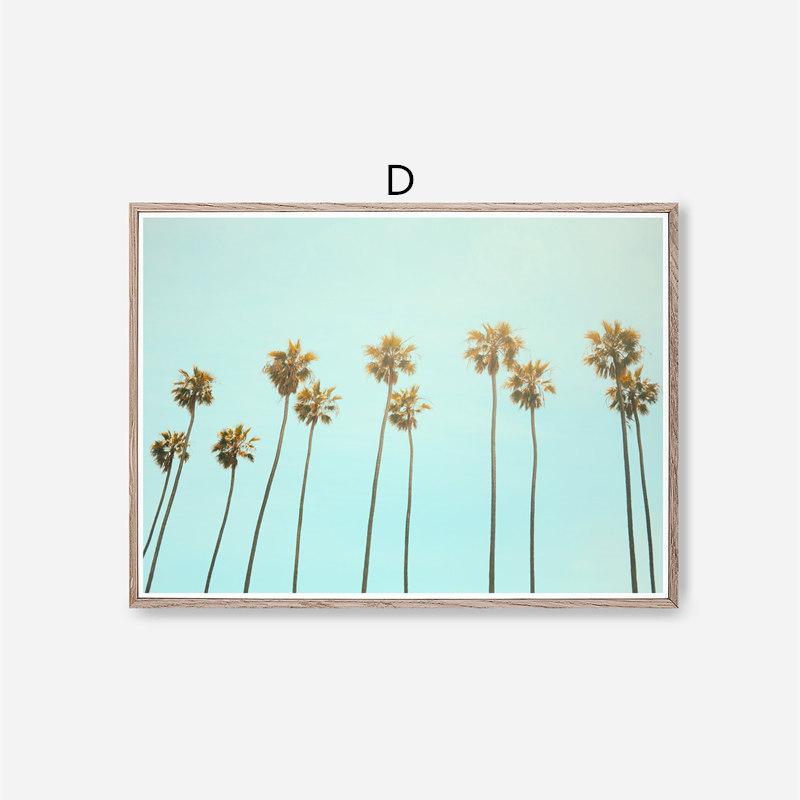 Пейзажи с пальмовым побережьем, холст, картины, декор для комнаты, настенные художественные постеры и принты, скандинавские настенные постеры для гостиной, фотографии Cuadros