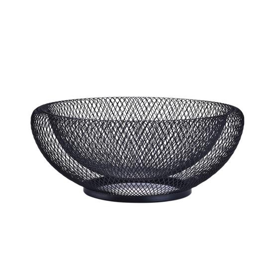 Double Layer Iron Candy Vegetables Fruit Bowl Storage Basket Home Organizer