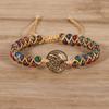 Handmade Tree of Life  Bracelet Natural African Stone Beaded Boho Yoga Wrap Braided Charm Bracelet