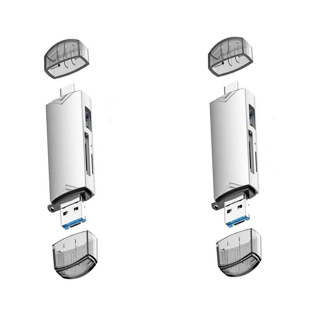 Многофункциональное устройство чтения карт 6 в 1 USB 3.0 к адаптеру Micro OTG Type C с поддержкой TF SD-карты USB-флеш-накопитель для ноутбуков, телефонов и планшетов Android