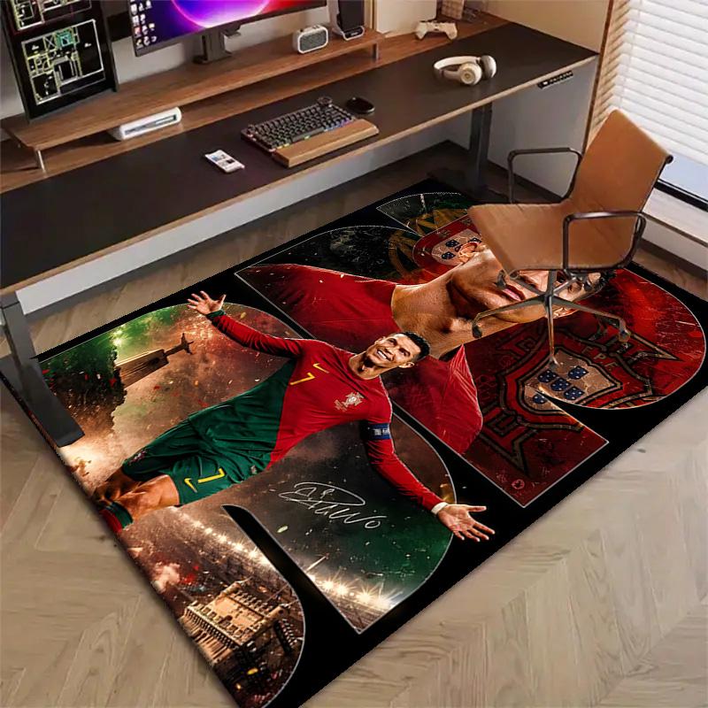 1pc Number 7 Soccer Design Printed Area Rug Carpet for Bedroom Living Room Home Decor Rugs Mat Non Slip Mat Rug for Bedside