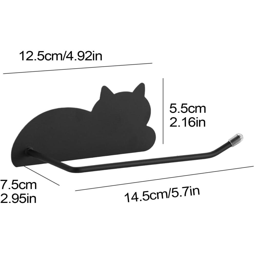 Kitchen Paper Holder Cat Design Tissue Dispenser Toilet Paper Holder Black B For Household Home Organisation