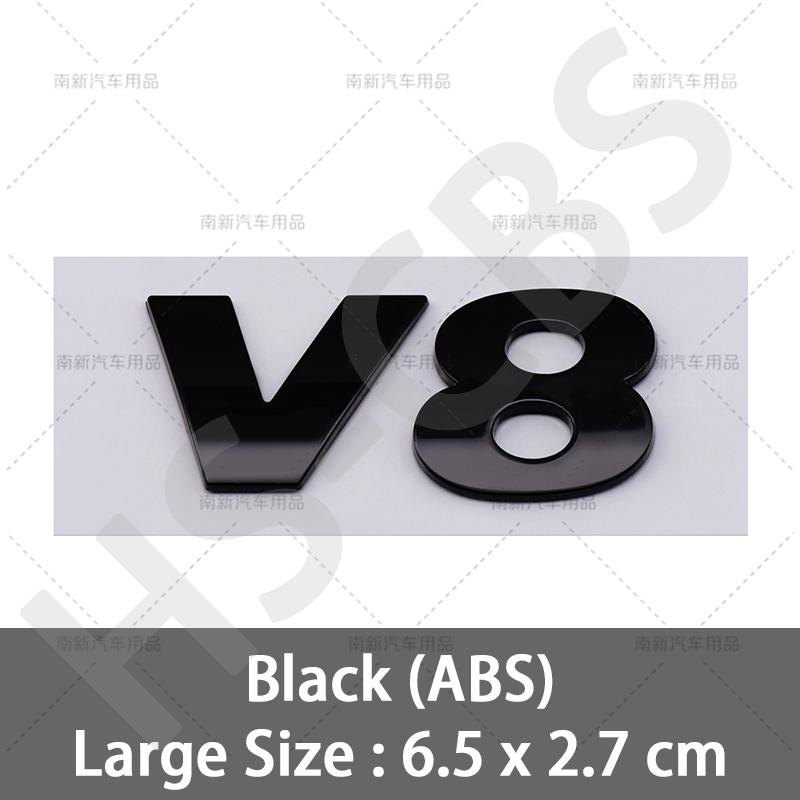 3D ABS V6 V8 Engine Displacement Logo Emblem Stickers for VW Volkswagen Car Styling Rear Trunk Tailgate Badge Decal Accessories
