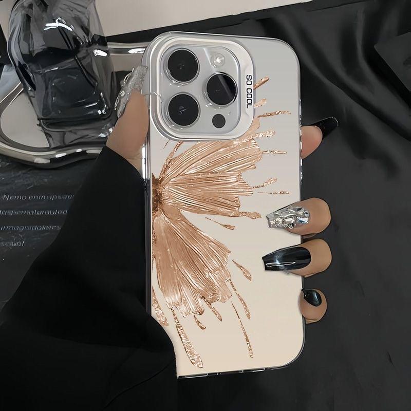 Butterfly Phone Case For IPhone 17 Air 14 11 Pro Max 16 15 12 13 Plus 16e 17e Matte Laser Colorful Bumper Protective Cover
