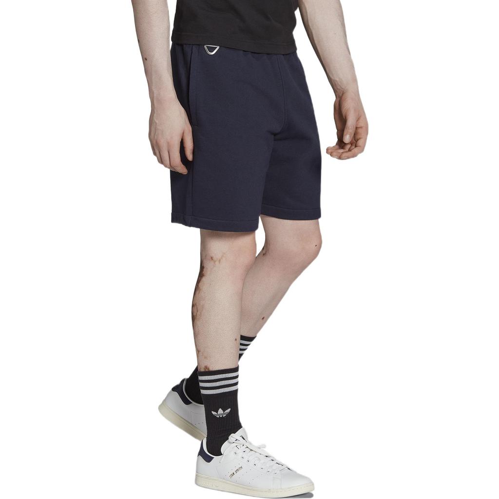 adidas Originals Trefoil FW22 однотонные шорты с эластичной резинкой на талии и принтом логотипа, мужские шорты темно-синего цвета HK4998
