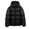 Black Couple Down Jacket Women's Short Style Winter New Hooded Bread Jacket Thickened Cotton Jacket