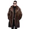 Men's Jacket Warm Imitation Mink Velvet Men's Winter Coat Loose Outdoor Casual Long Parka Black Brown