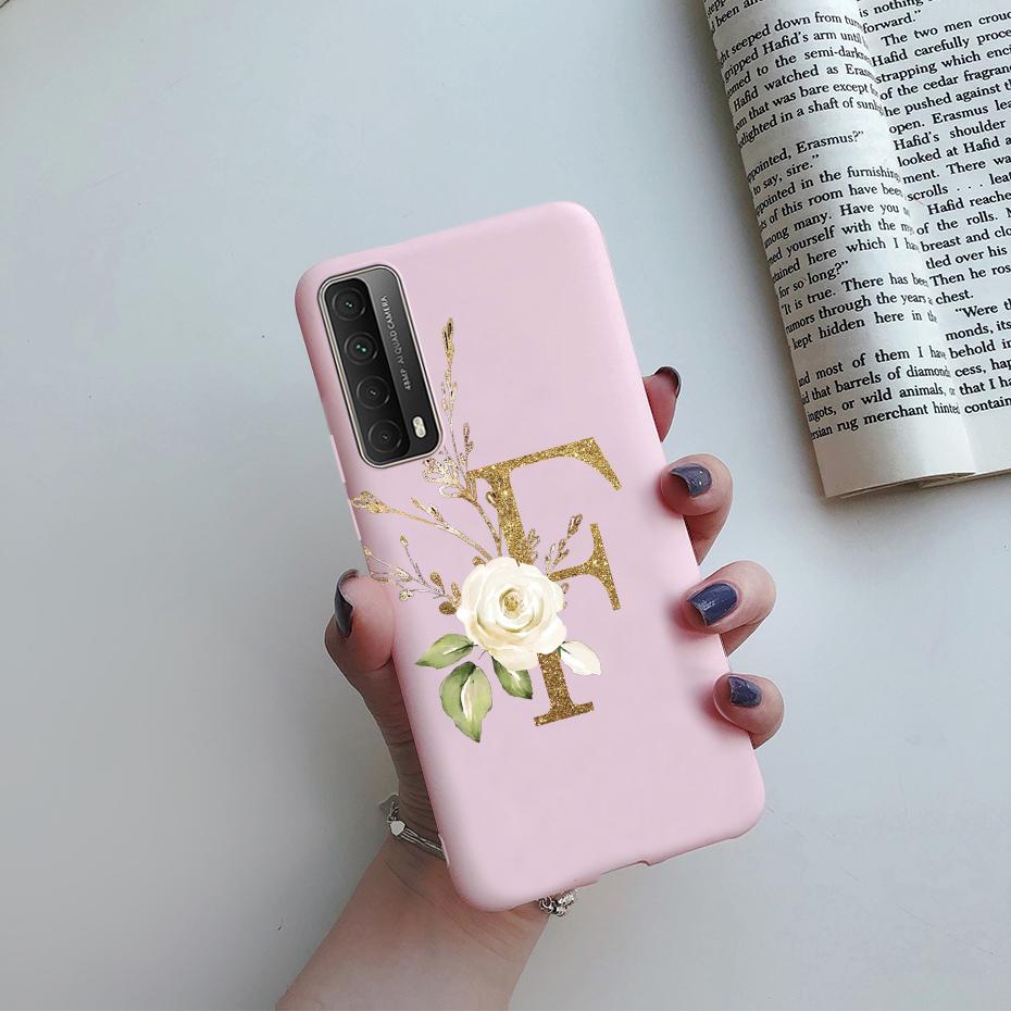 Модный Цветочный Чехол с Буквами Ударопрочный для Huawei P Smart 2021 Мягкий ТПУ Чехол для Huawei Y7A 2020 Y 7A Y7 A Чехлы для Телефонов 6.67"
