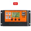 10A/20A/30A Solar Charge Controller Automatic Recognition Control With Timer USB Chargers Socket PV Regulator Digital Display