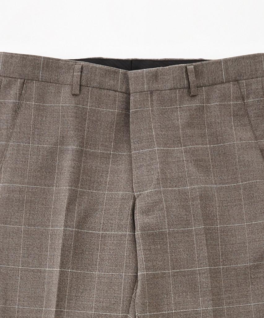 STCO Extra Fine Wool 30 Summer Formal Pants_Beige Check (Classic Fit)_Sslub55Ccd