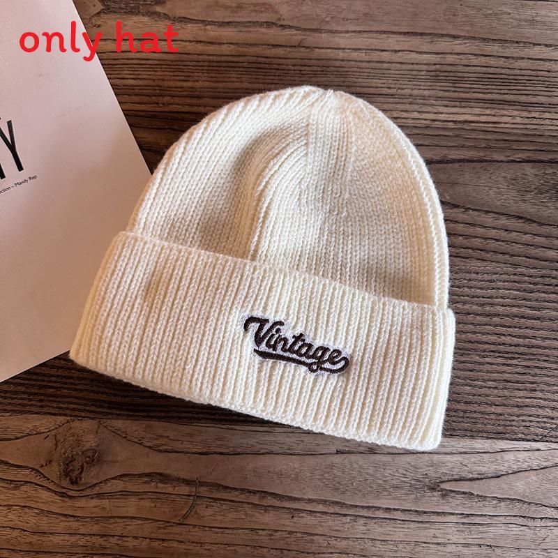 Fashion Letter Embroidery Neutral Casual Warm Knitted Hat For Autumn Winter And