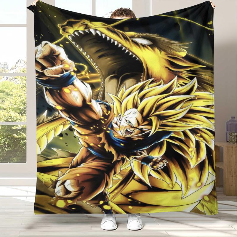 Аниме D-Dragon Ball Игра Мультфильм Фланелевое Одеяло, Ультра Мягкое Теплое Плюшевое Покрывало для Дома Спальни Кровати Дивана Офиса Кемпинга