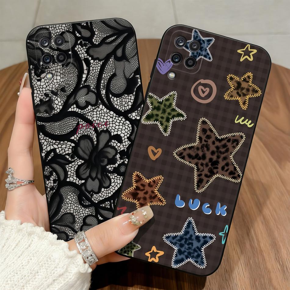 For Samsung Galaxy A12 M12 F12 Case Creative Design Shockproof Soft Matte Phone Cover For Samsung A 12 4G 5G Durable Bumper