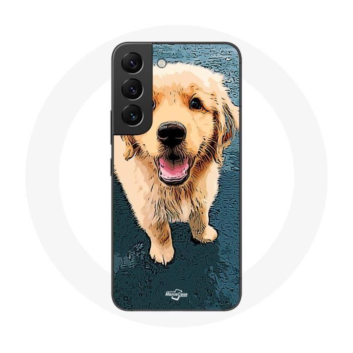 Чехол для Samsung Galaxy S21 FE золотистый ретривер Щенок