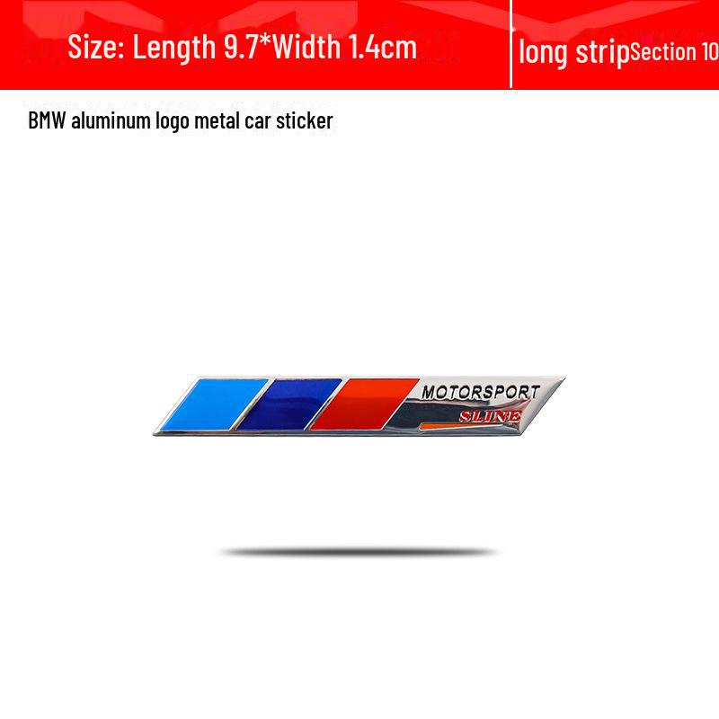 BMW M Performance Metal Logo Stickers: Aluminum Nameplate and Fender Decals