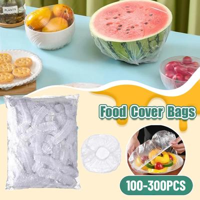 100-300 шт одноразовая пищевая пленка для хранения колпак для миски эластичная тарелка кухонные фрукты пластик масштабируемое свежее уплотнение
