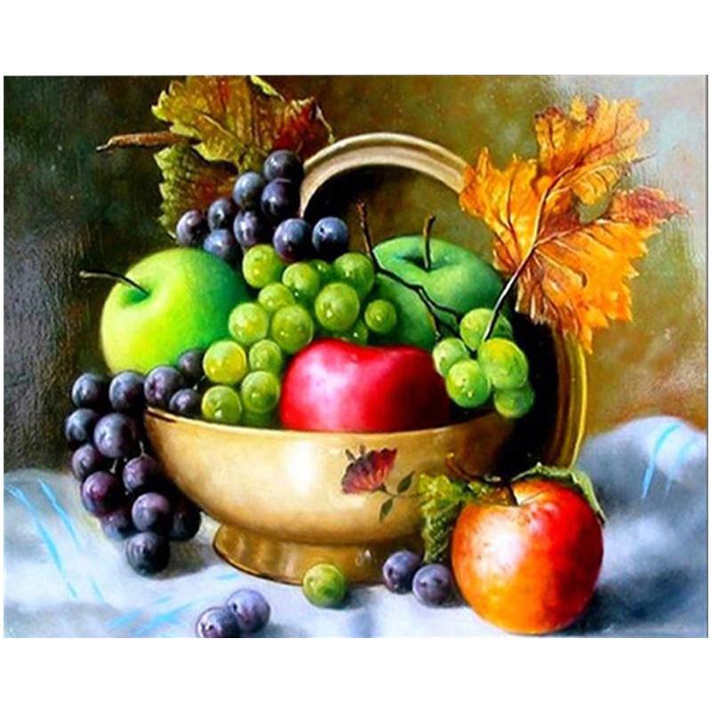 5D DIY Алмазная картина Фрукты и вино Алмазная мозаика Алмазная вышивка Полный набор Наборы для вышивки крестом Домашний декор Подарки