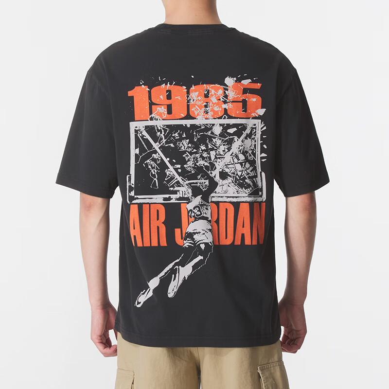 Jordan Бруклин Удобная Дышащая Модная Повседневная Футболка с Коротким Рукавом Мужские Топы IB3298045