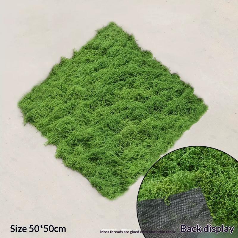 1Pcs Durable No Watering Fake Moss Lawn Lifelike Realistic Simulation Moss Sheet Living Room Diy Artificial Grass Rug