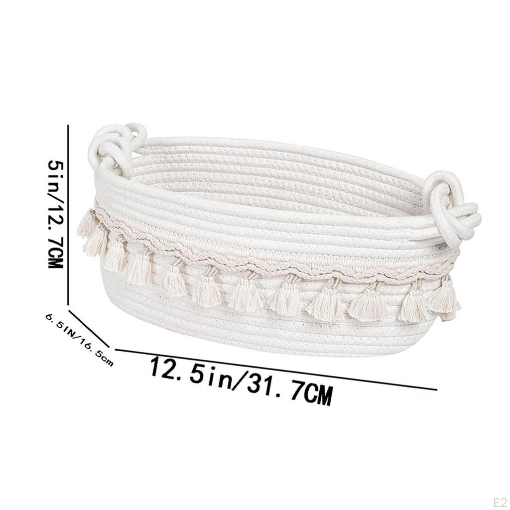 Плетеная корзина из хлопковой веревки для хранения мягкого белья декоративный органайзер для грязного белья
