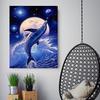 Diamond Painting Cartoon Animal Dolphin&moon Stitch Diamond Mosaic Craft Diamond Embroidery Painting