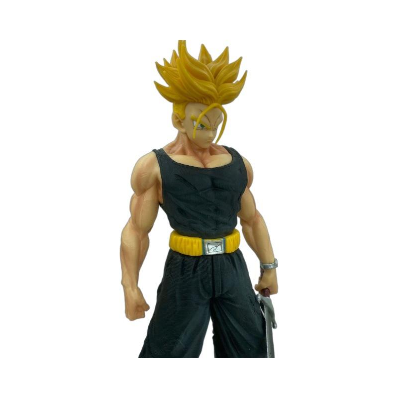 Dragon Ball Тракс Супер Сайян 40 см Экстра Большой Аниме Фигурка Статуя, Декоративная Модель Игрушки, Настольное Украшение, Коллекционная Кукла