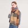 European and American Style Women's Plaid Long Scarf Autumn Winter Warm Patchwork Shawl Fashion Tassel Pashmina