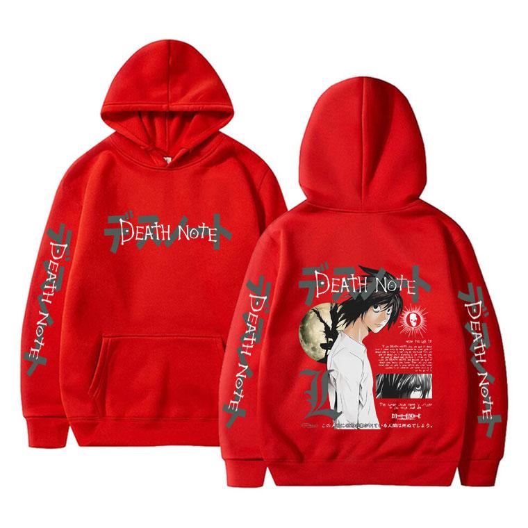 Anime Death Note L Lawliet Graphic Hoodie Men Women Casual Fleece Polyester Hooded Sweatshirt Man Fashion Vintage Oversized Hoodies
