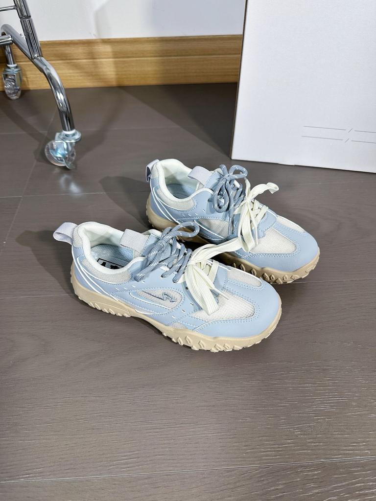 Кожаные папины кроссовки женские с внутренней высотой, классические, с двойным ремешком, спортивные, для отдыха, дышащая сетка, обувь для тренировок добродетели