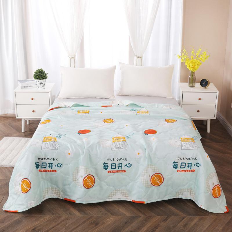 Flower Summer Rabbit Bear Print Air Conditioner Quilt With Gift Box Bedroom For
