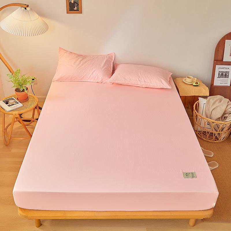 100% хлопок односпальная простыня розового цвета на резинке пылезащитный чехол универсальный чехол для матраса простыни королевы с эластичным постельным бельем