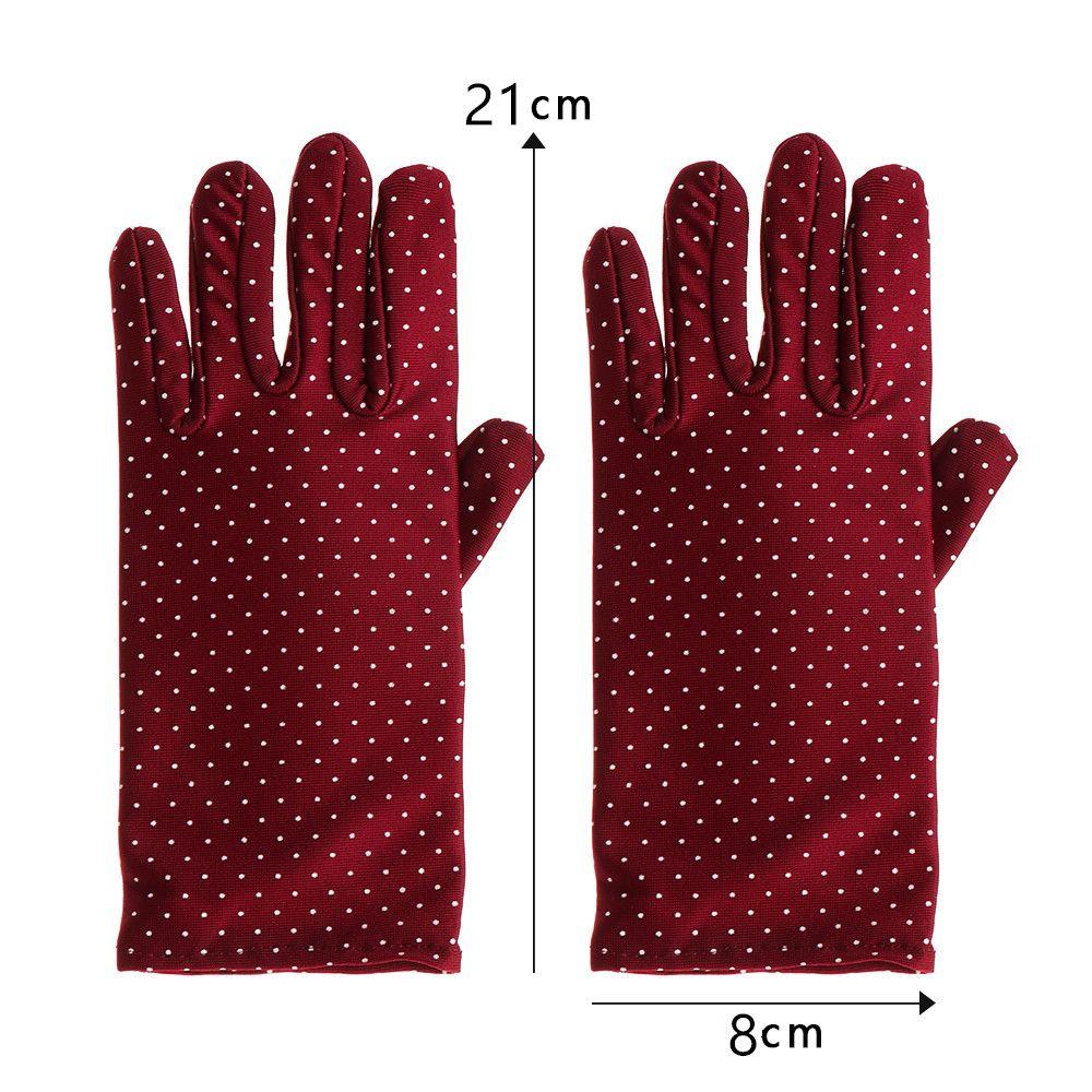 Soft Lady Girl Women's Gloves Full Finger Mittens Wrist Gloves & Mittens Sun Protection Dot Gloves