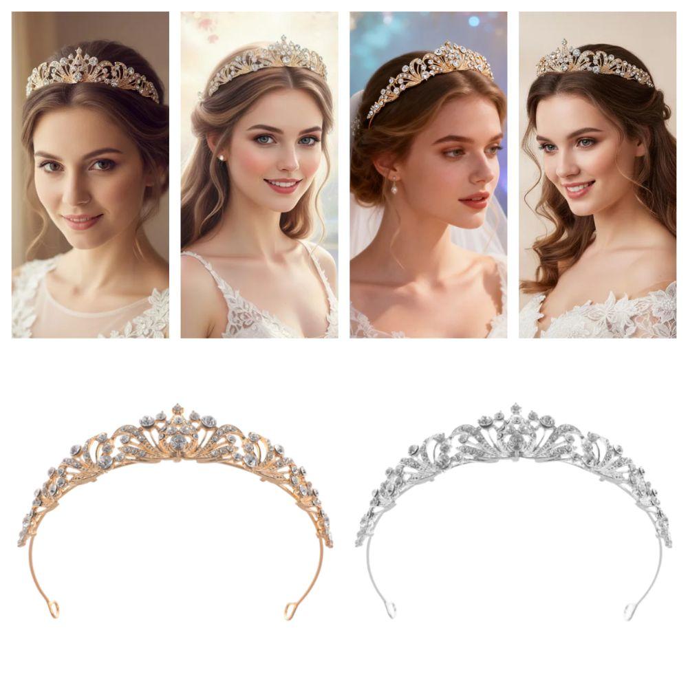 Rhinestones Bride Crowns Elegant Queen Crowns Hair Accessories Wedding Crown Receptions