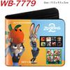 Zootopia Merchandise Short Bifold Wallet Colorful Print Cartoon Anime Coin Purse Mini Wallet for Women Girls Students 1pcs