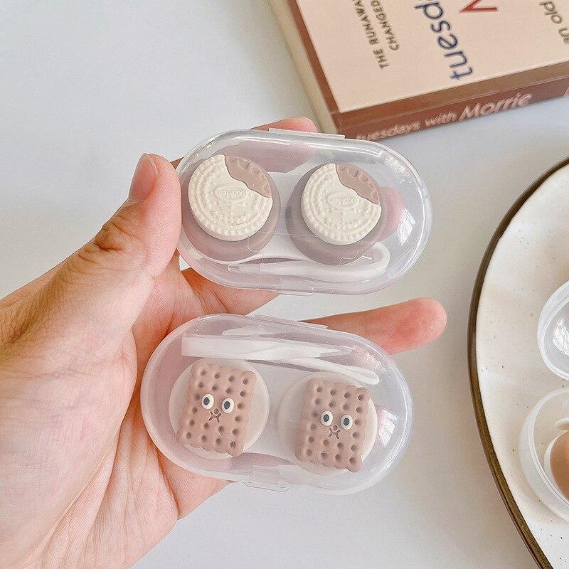 Чехол для контактных линз Новый чехол для контактных линз с пинцетом, набор присосок, портативный контейнер, коробка для контактных линз для женщин и мужчин